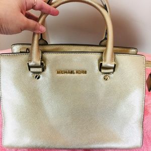 Michael Kors Gold Small Satchel